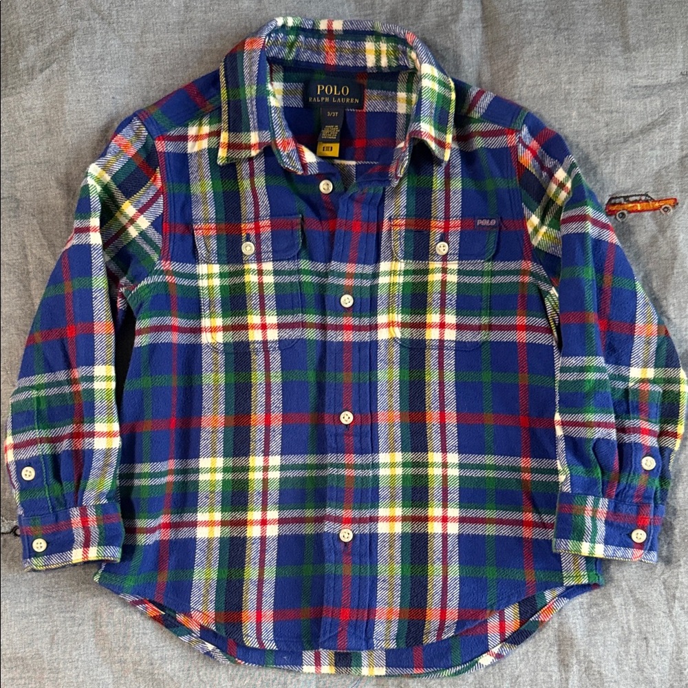 Polo by Ralph Lauren Blue Multi-Color Plaid Button-Down Shirt